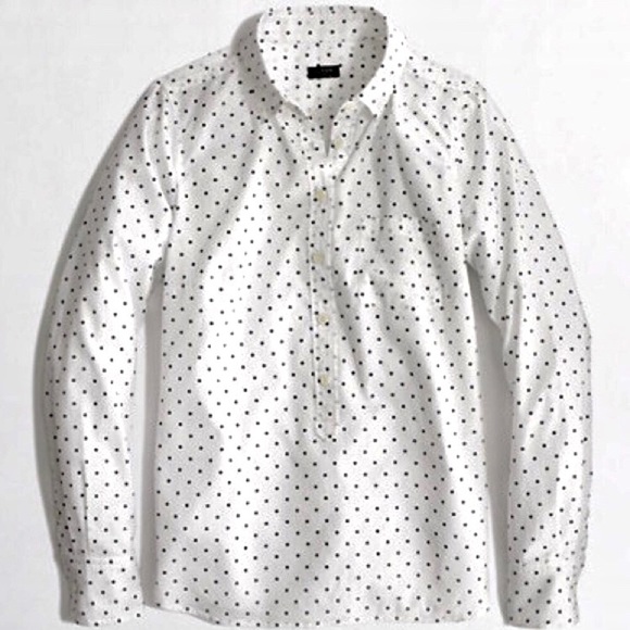 J. Crew Tops - J Crew Printed Voile Popover Shirt Button Down